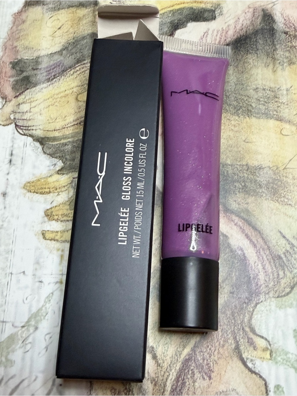 MAC COSMETICS BNIB MEGA Purple LIPGELEE lipgloss lipglass Rare Lip Gloss RARE!
